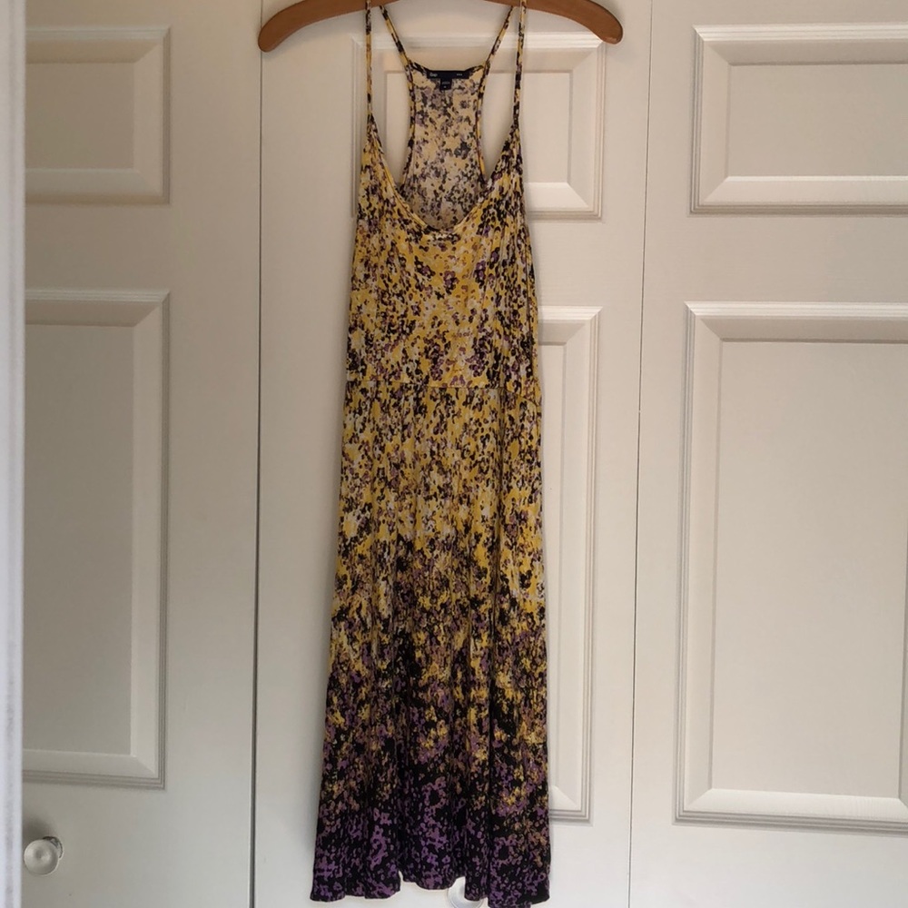 Yellow and purple flowy sundress